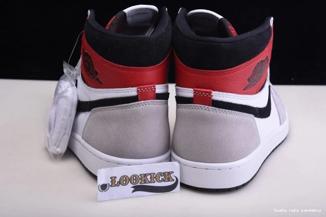 Cheap Husky Grey Jordan Air 1 OG Light 555088-126 High Smoke 0807